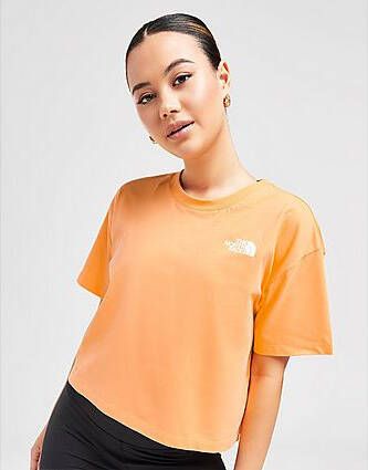 The North Face Simple Dome Crop T-Shirt Yellow- Dames