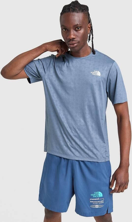 The North Face 24 7 Embossed T-Shirt Grijs- Heren Grijs