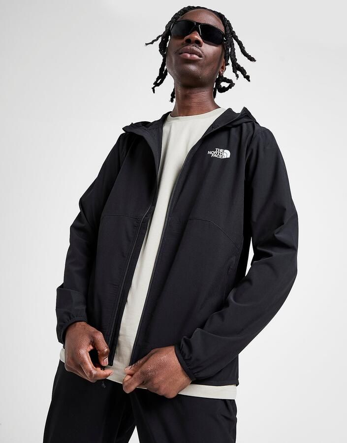 The North Face 24 7 Full Zip Woven Hooded Jacket Zwart- Heren Zwart