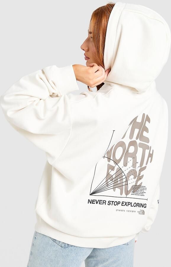 The North Face Balance Overhead Hoodie Wit- Dames Wit