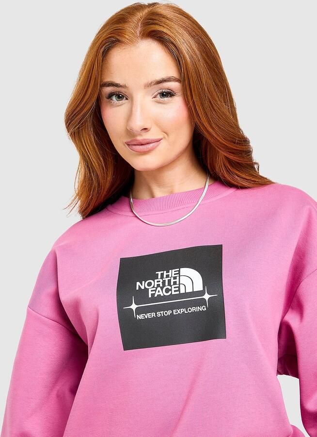 The North Face Black Box Crew Sweatshirt Roze- Dames Roze