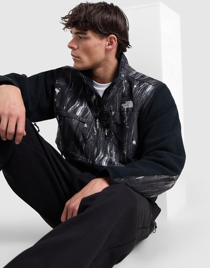 The North Face Denali Snow Print Jacket Zwart- Heren Zwart