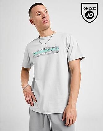 The North Face Digital Mountain Front Graphic T-Shirt Grey- Heren Grey