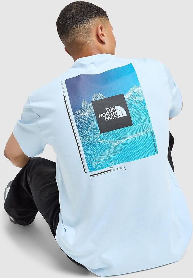 The North Face Digital Mountain Relaxed T-Shirt Blauw- Heren Blauw