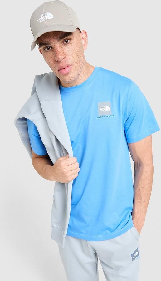 The North Face Fine Box Logo T-Shirt Blauw- Heren Blauw