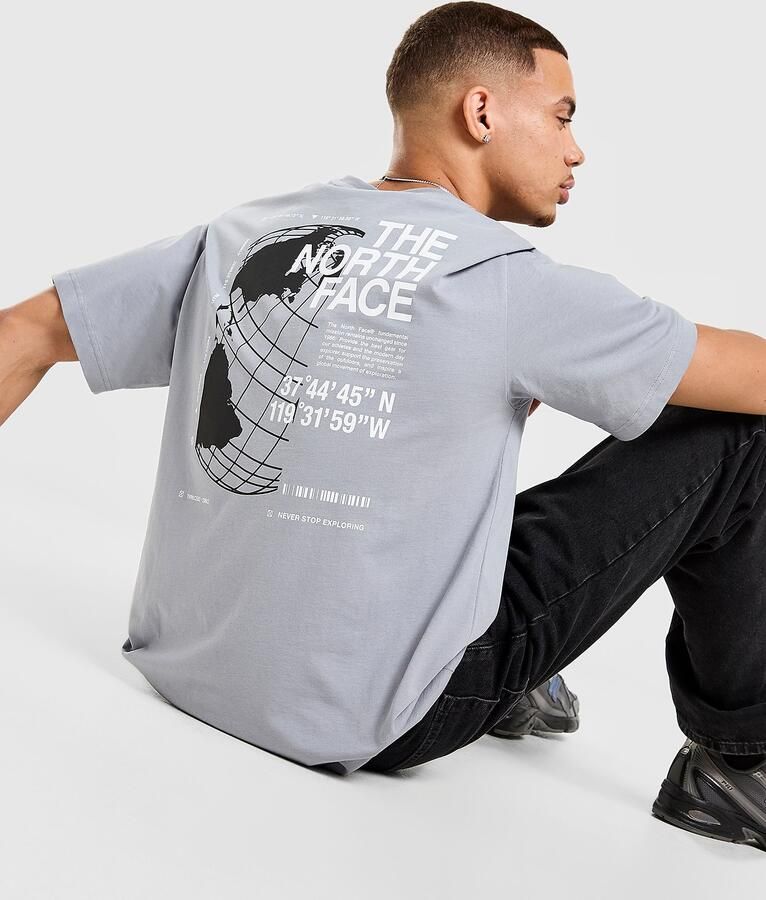 The North Face Globe Relaxed T-Shirt Grijs- Heren Grijs