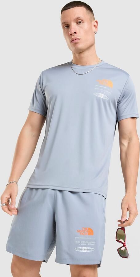 The North Face Graphic Performance T-Shirt Grijs- Heren Grijs