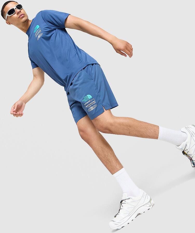 The North Face Graphic Reaxion Shorts Blauw- Heren Blauw