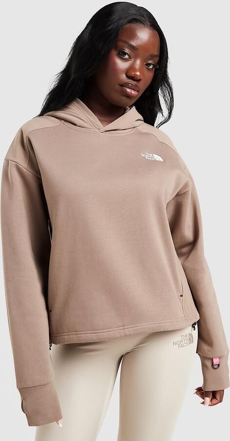 The North Face Grid Pocket Overhead Hoodie Beige- Dames Beige