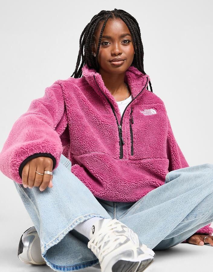 The North Face Hangita High Pile 1 4 Zip Top Roze- Dames Roze