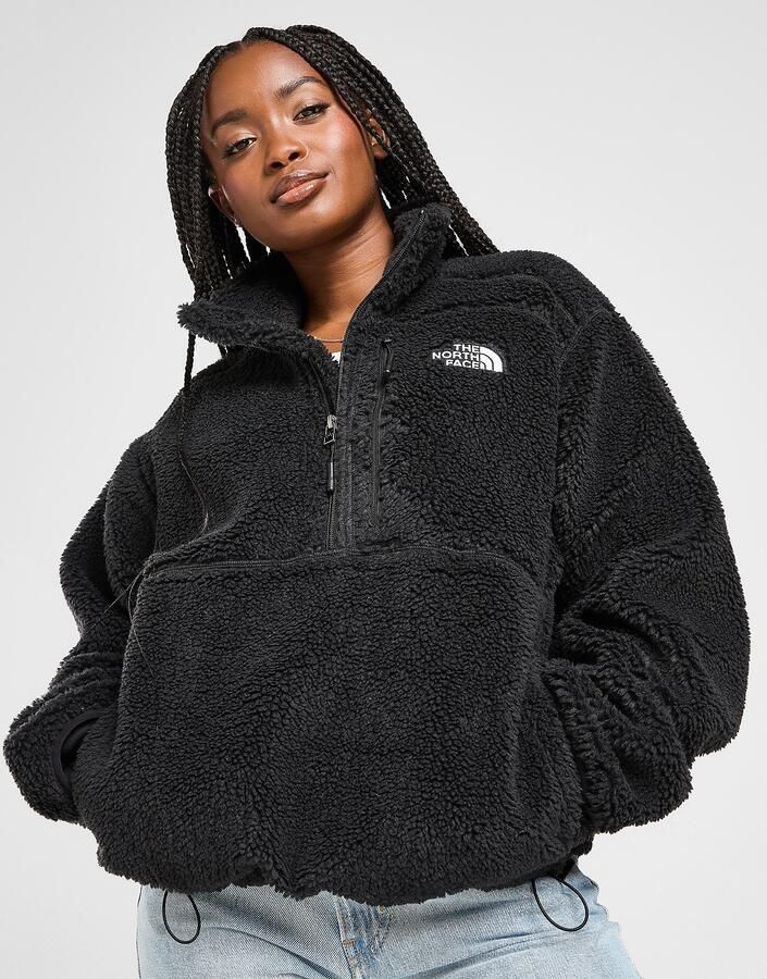 The North Face Hangita High Pile 1 4 Zip Top Zwart- Dames Zwart