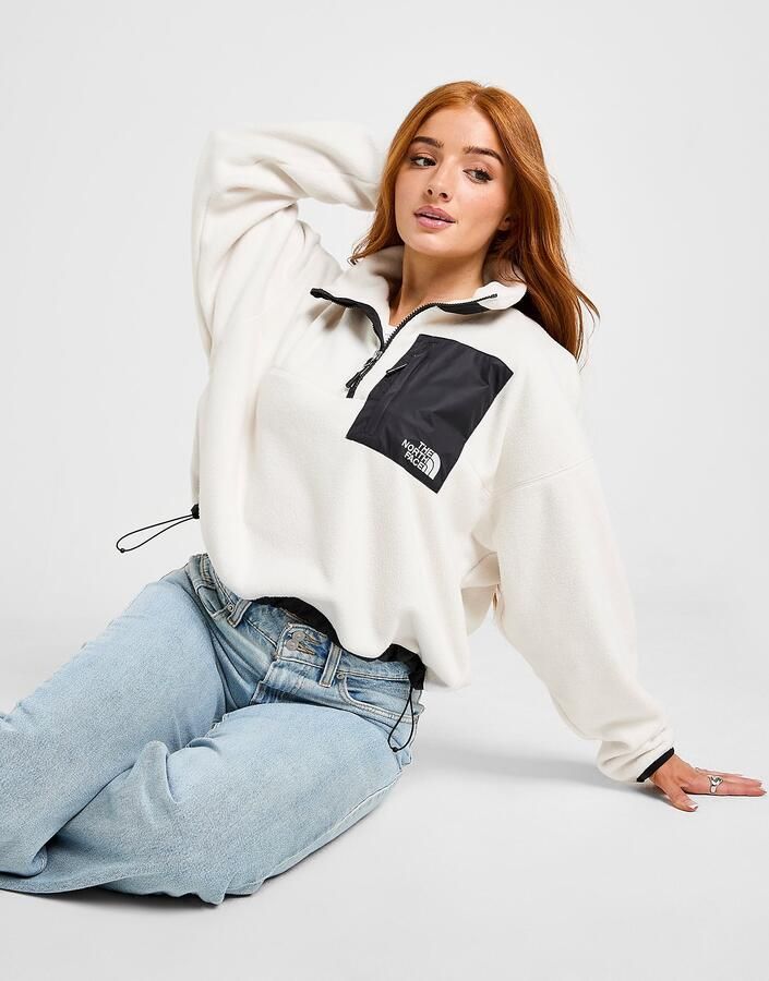 The North Face Hangita Polar 1 4 Zip Fleece Crème- Dames Crème