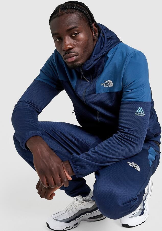 The North Face Mountain Athletics Full Zip Hoodie Blauw- Heren Blauw