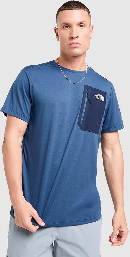 The North Face Mountain Athletics Pocket T-Shirt Blauw- Heren Blauw