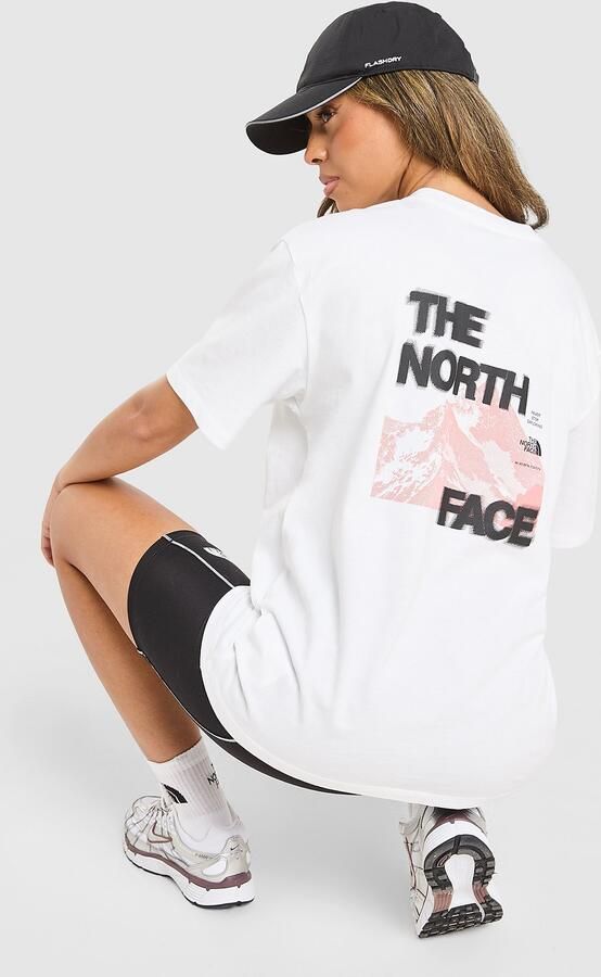 The North Face Mountain Blur T-Shirt Wit- Dames Wit