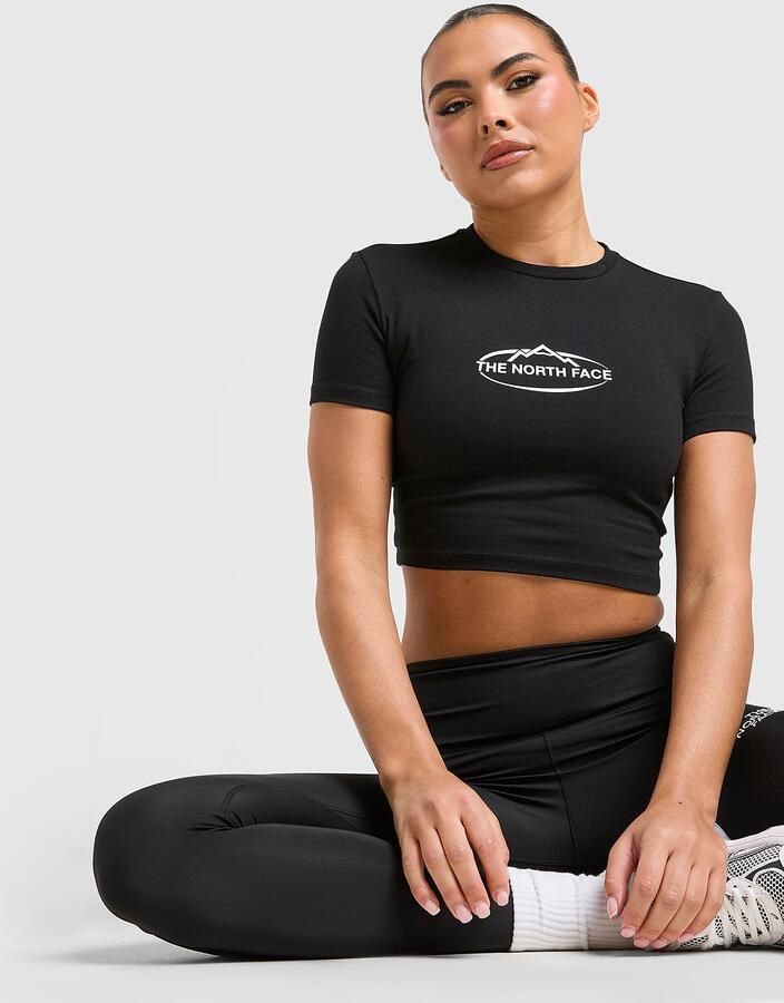 The North Face Mountain Slim T-Shirt Zwart- Dames Zwart