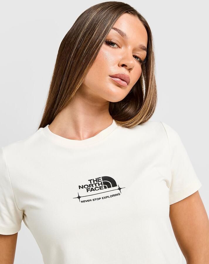 The North Face Never Stop Exploring Slim T-Shirt Crème- Dames Crème