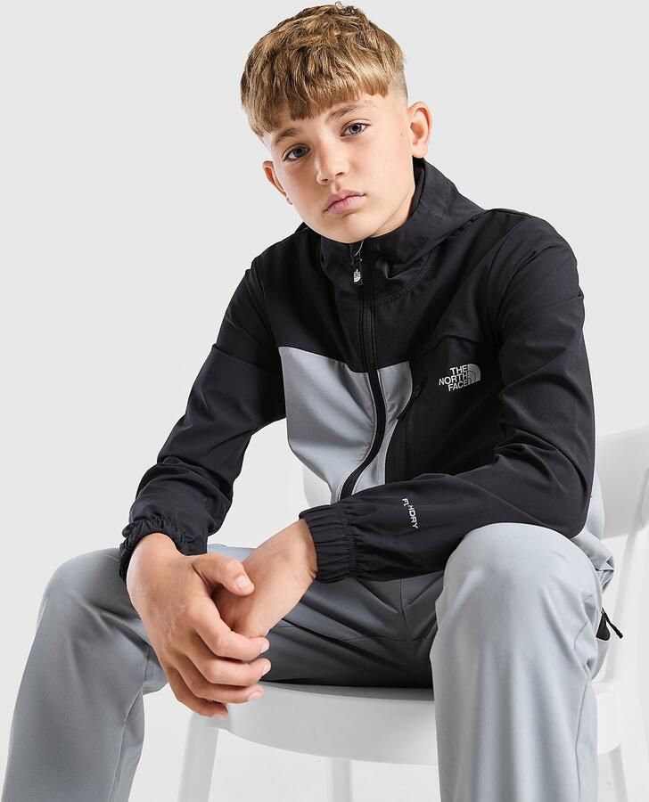 The North Face Never Stop Woven Full Zip Jacket Junior Zwart Kind Zwart