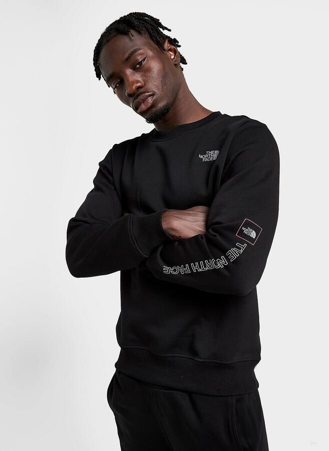 The North Face Outline Crew Sweatshirt Zwart- Heren Zwart