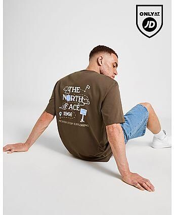 The North Face Oversized Explore Trail T-Shirt Brown- Heren Brown
