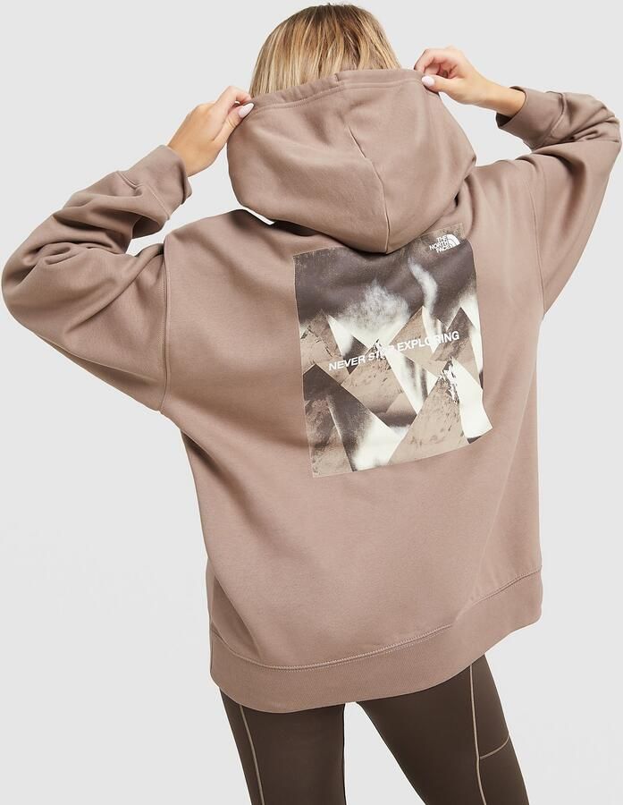 The North Face Peaks Graphic Hoodie Bruin- Dames Bruin