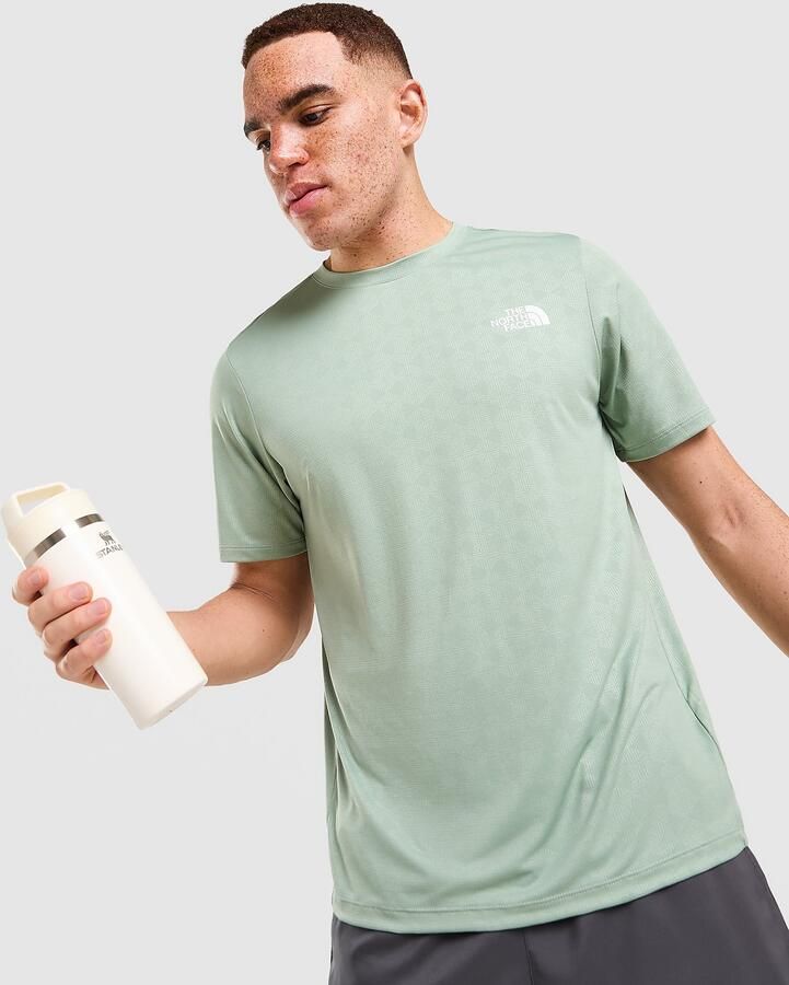The North Face Performance Embossed T-Shirt Groen- Heren Groen