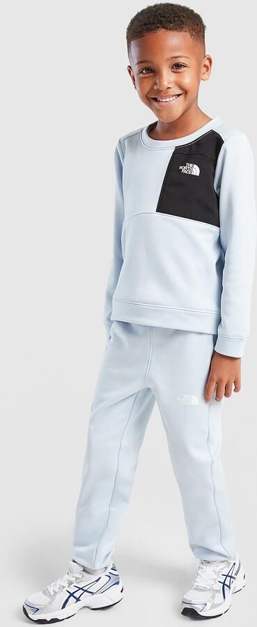 The North Face Poly Crew Tracksuit Children Blauw
