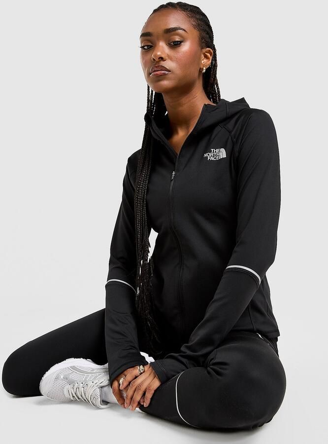 The North Face Run Full Zip Slim Hoodie Zwart- Dames Zwart