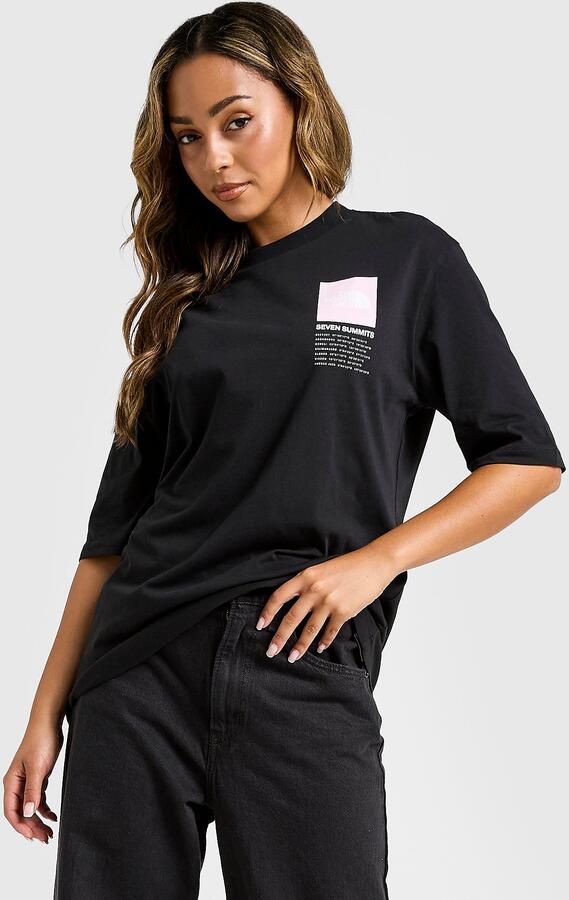 The North Face Seven Summits Oversized T-Shirt Zwart- Dames Zwart