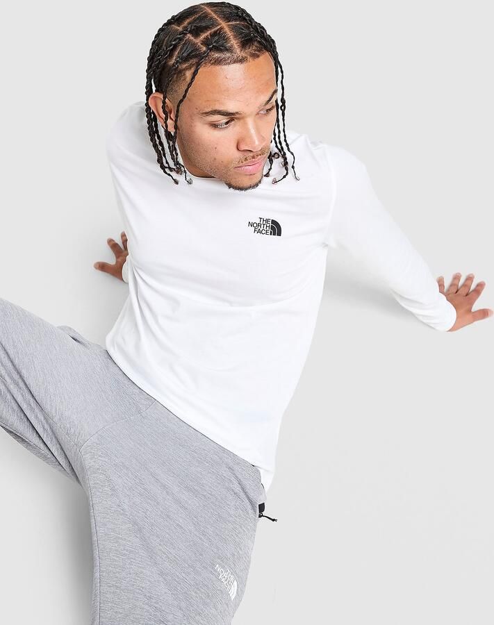The North Face Simple Dome Long Sleeve T-Shirt Wit- Heren Wit - Foto 3