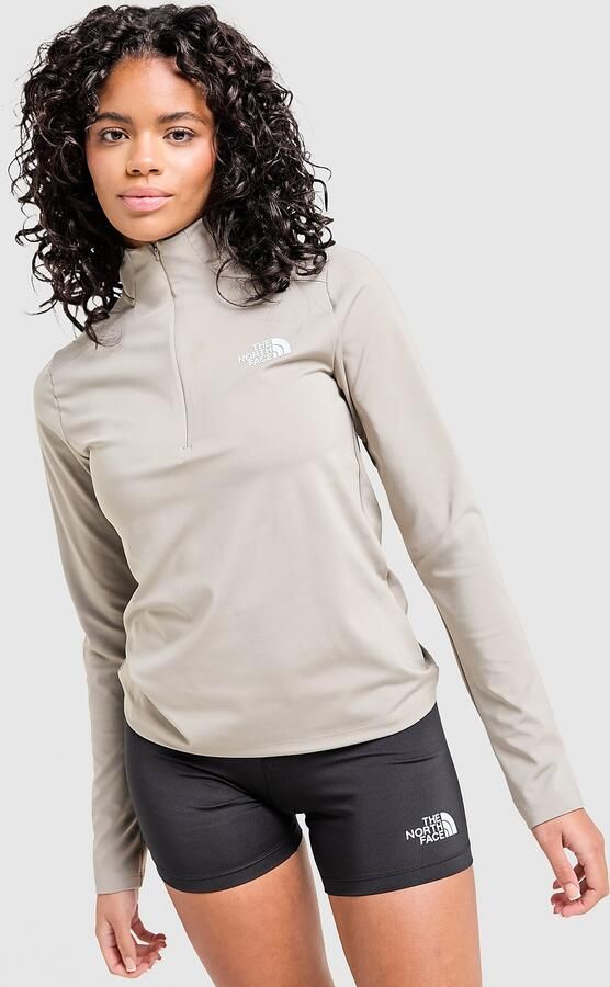 The North Face Tech 1 4 Zip Top Beige- Dames Beige