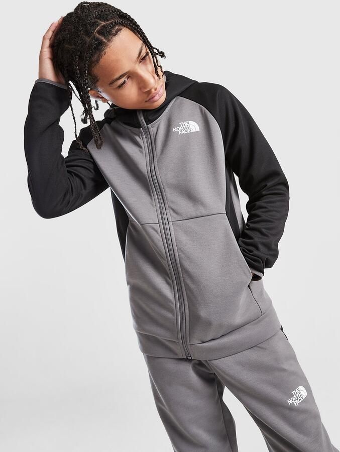 The North Face Tek Full Zip Hoodie Junior Grijs