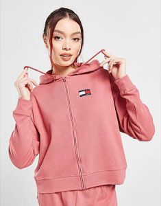 Tommy Hilfiger '85 Relaxed Fit Full Zip Hoodie Pink Dames