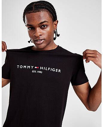 Tommy Hilfiger Core Embroidered Logo T-Shirt Black- Heren