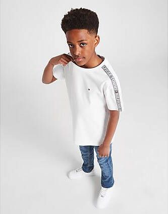 Tommy Hilfiger Logo Tape T-Shirt Junior White