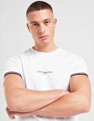 Tommy Hilfiger Logo Tipped T-Shirt White- Heren