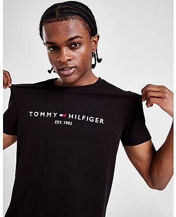 Tommy Hilfiger Zwart Print T-shirt Mannen Herfst Winter Black Heren - Foto 17