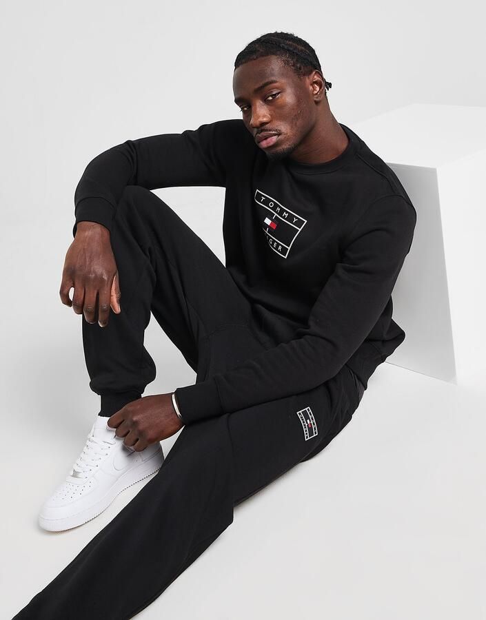 Tommy Hilfiger Fleece Joggers Zwart- Heren Zwart