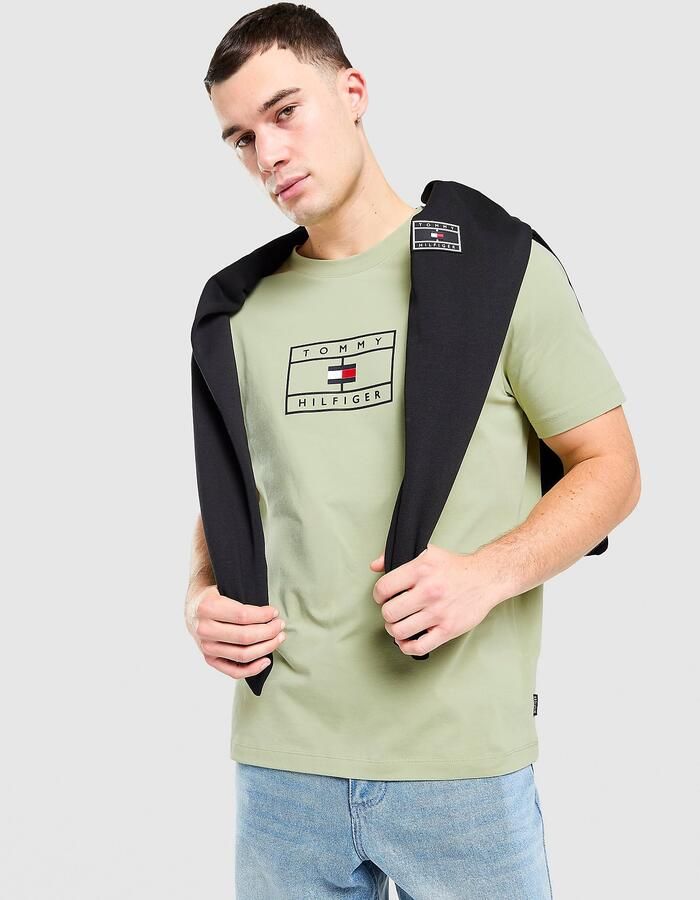 Tommy Hilfiger Large Logo T-Shirt Groen- Heren Groen