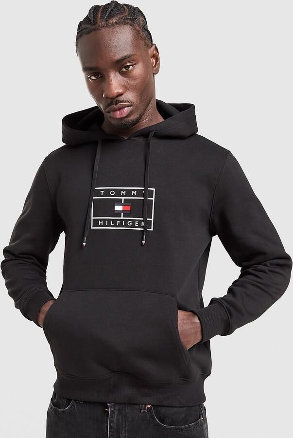 Tommy Hilfiger Overhead Hoodie Zwart- Heren Zwart