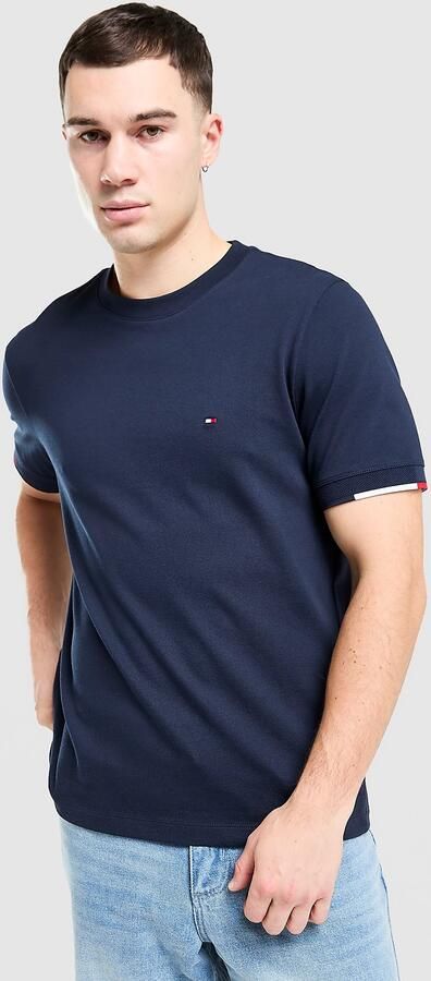 Tommy Hilfiger Small Logo T-Shirt Blauw- Heren Blauw