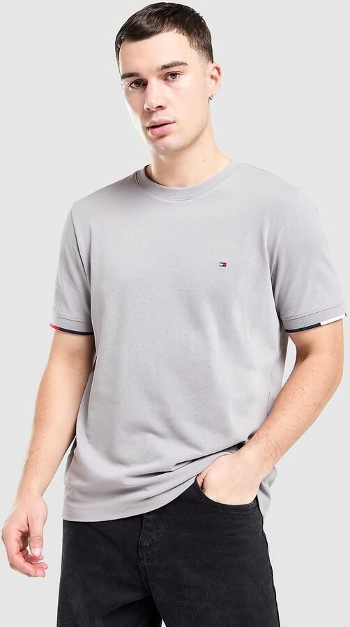 Tommy Hilfiger Small Logo T-Shirt Grijs- Heren Grijs