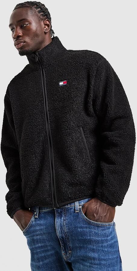 Tommy Jeans Teddy Fleece Jacket Zwart- Heren Zwart