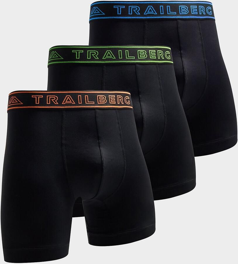 Trailberg 3-Pack Aventra Boxers Zwart- Heren Zwart
