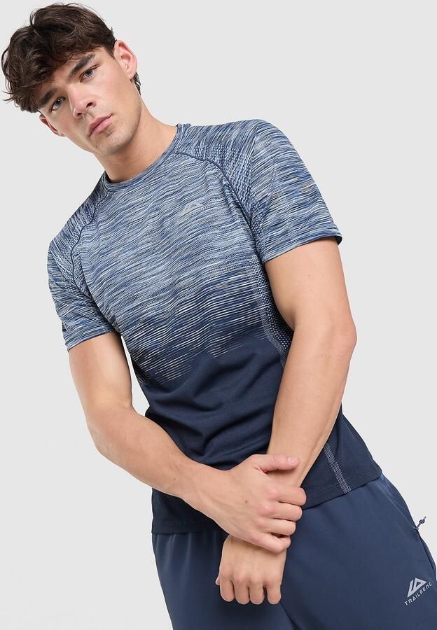 Trailberg Arc Seamless T-Shirt Blauw- Heren Blauw