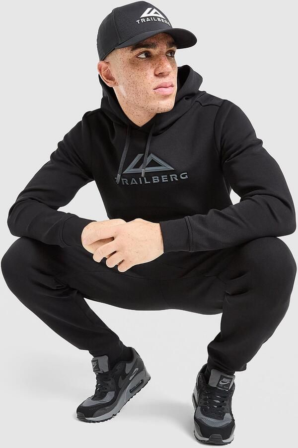 Trailberg Ashfell Large Logo Hoodie Zwart- Heren Zwart