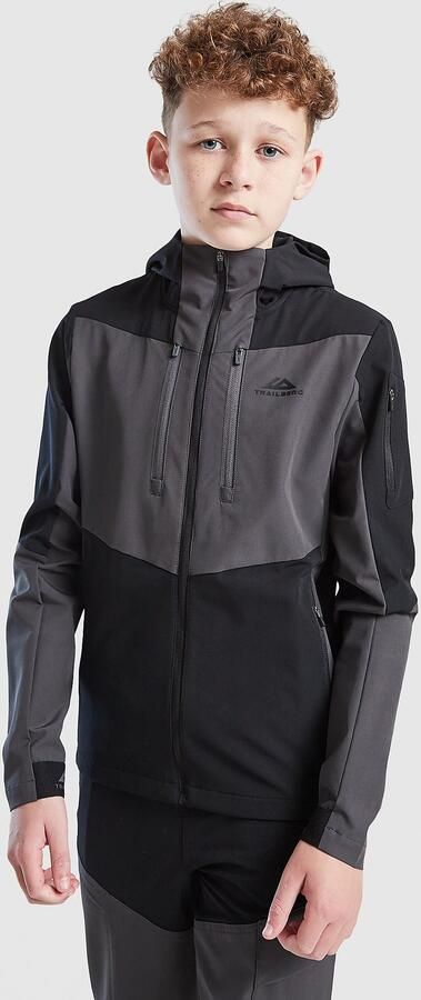 Trailberg Elbrus Colour Block Windbreaker Junior Zwart Kind Zwart