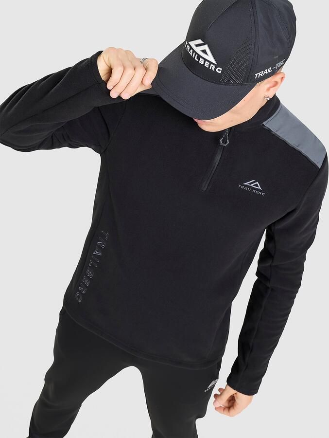 Trailberg Triathlon Polar 1 4 Zip Fleece Zwart- Heren Zwart
