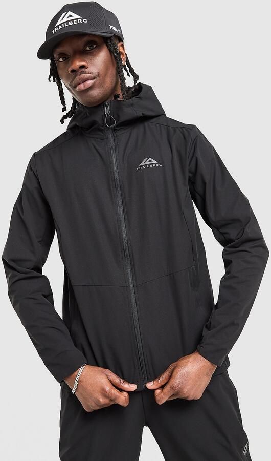 Trailberg Velocity Full Zip Hooded Jacket Zwart- Heren Zwart