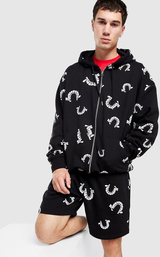 True Religion All Over Print Shorts Zwart- Heren Zwart